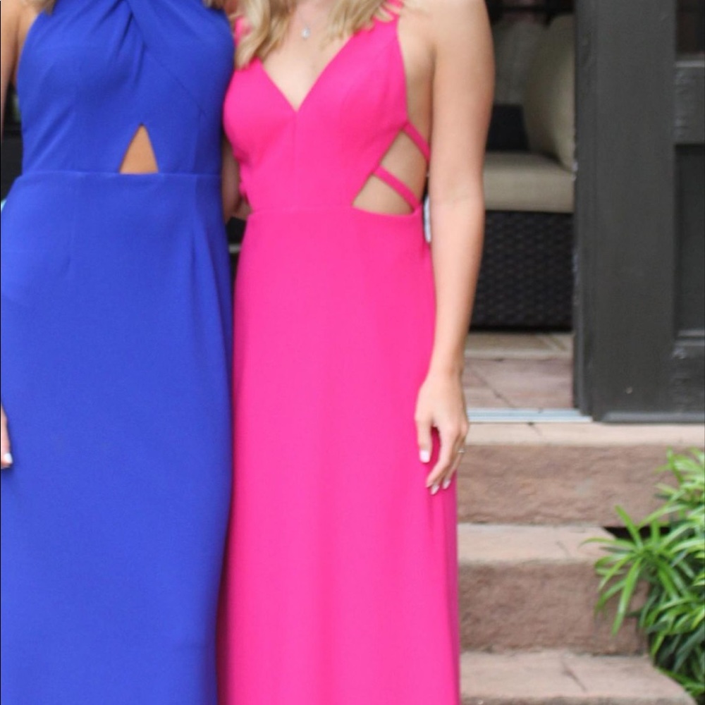 Bright Pink Cutout Gown Gem
